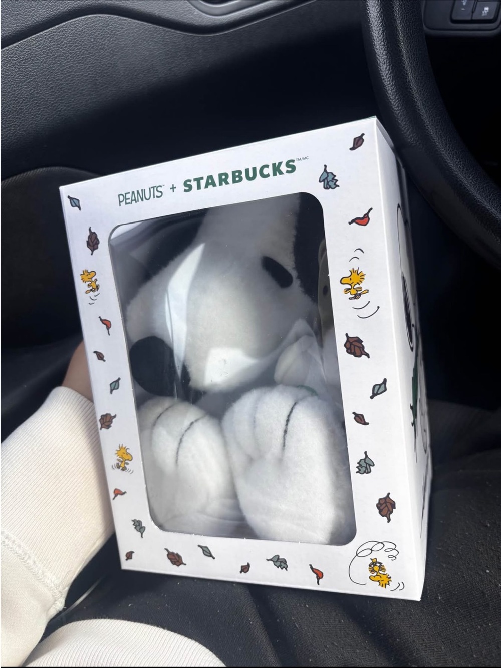 Starbucks Peanuts Snoopy Plush - White with Black Accents